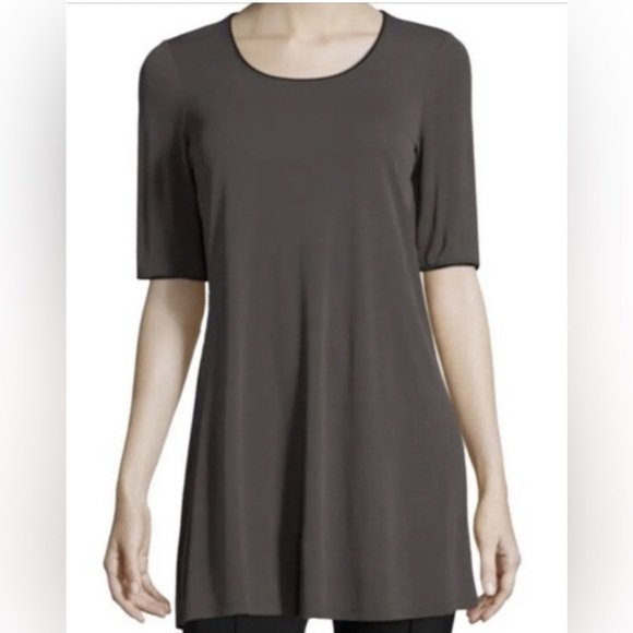 NWT Eileen Fisher Women's gray viscose Tunic Top - Picture 3 of 8